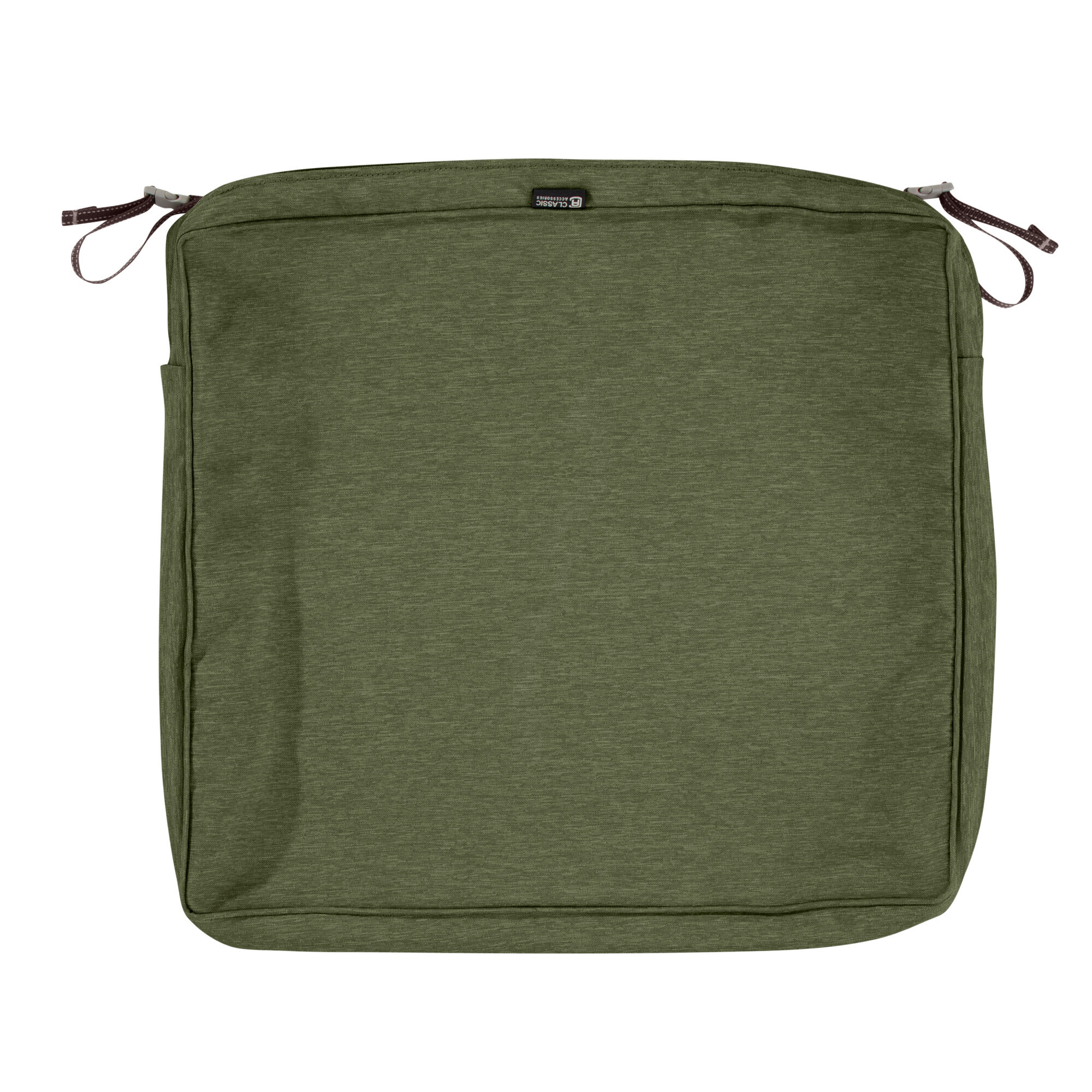 Classic Accessories Montlake FadeSafe Water-Resistant Patio Dining Seat Cushion Cover — 21in. x 19in. x 3in., Heather Fern, Model# 60-041-011101-RT